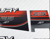 Mercury 25HP Two Stroke 1996-1998 JET Outboard Decal Kit